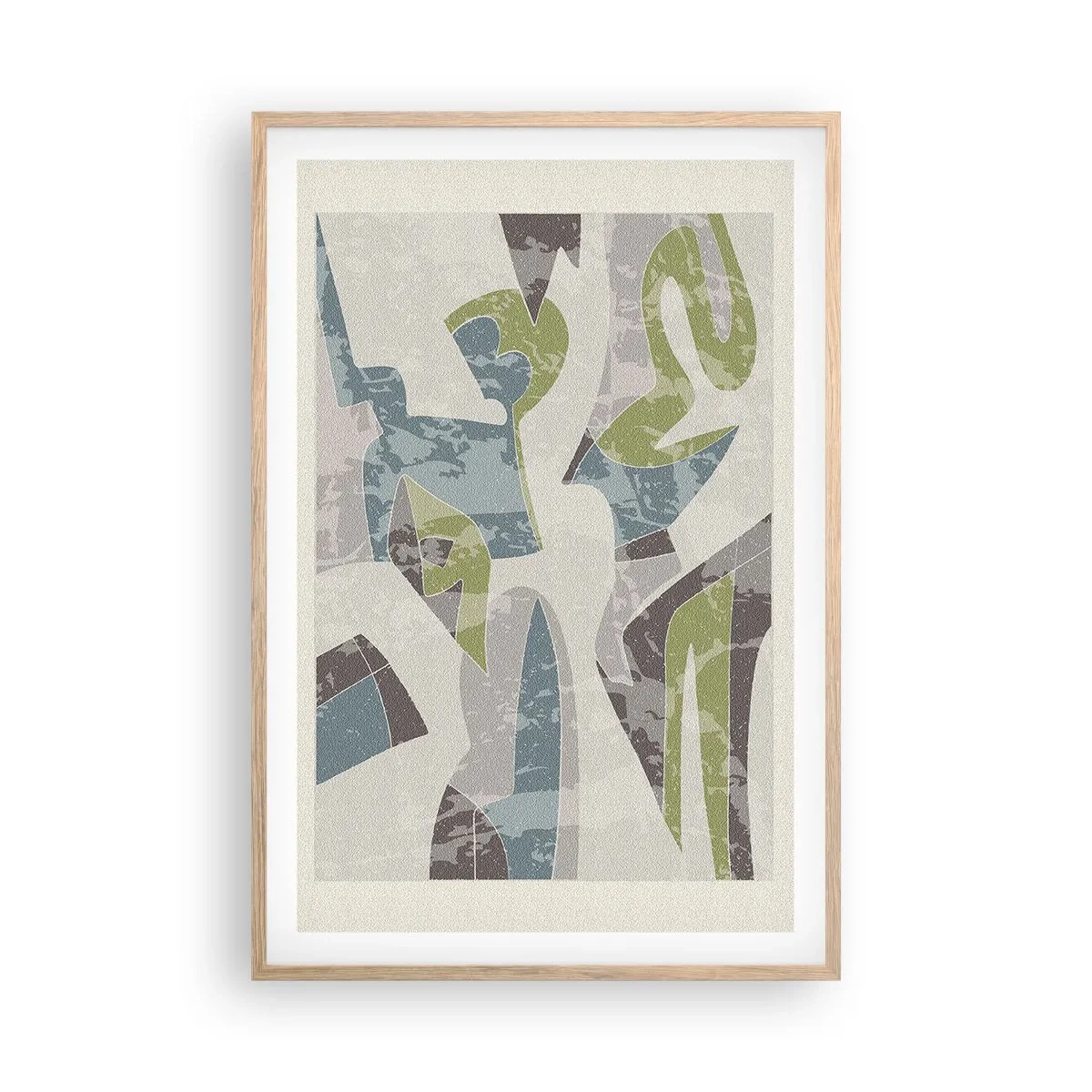 Pôster com moldura de carvalho claro - Composição atrás do vidro - 61x91 cm