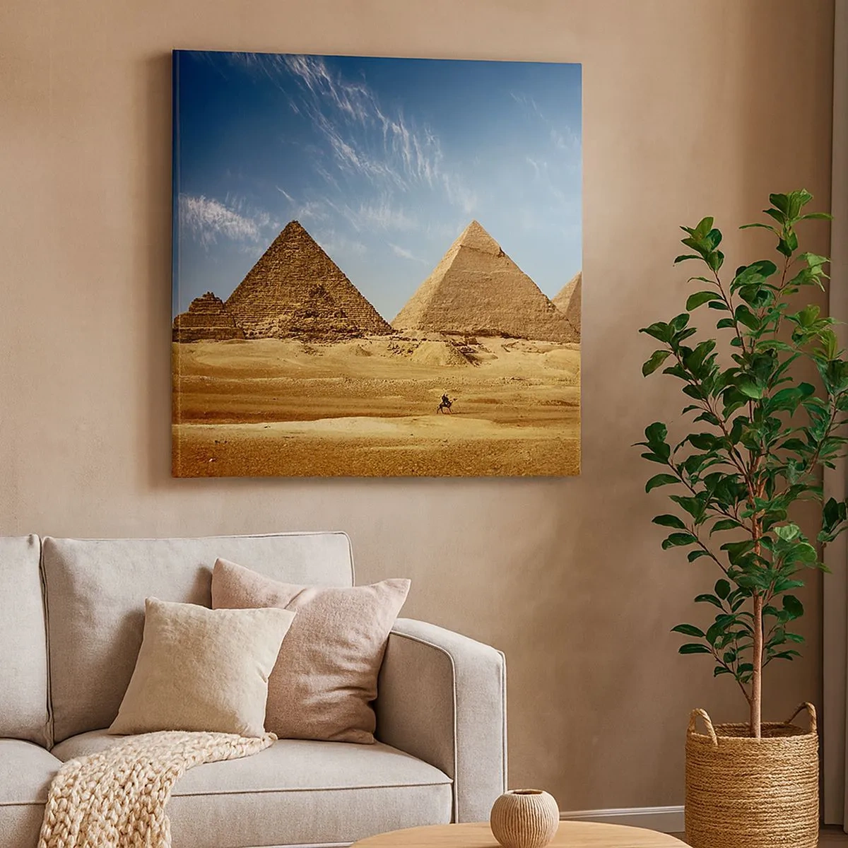 Quadro em tela - 40 séculos vos contemplam - 30x30 cm