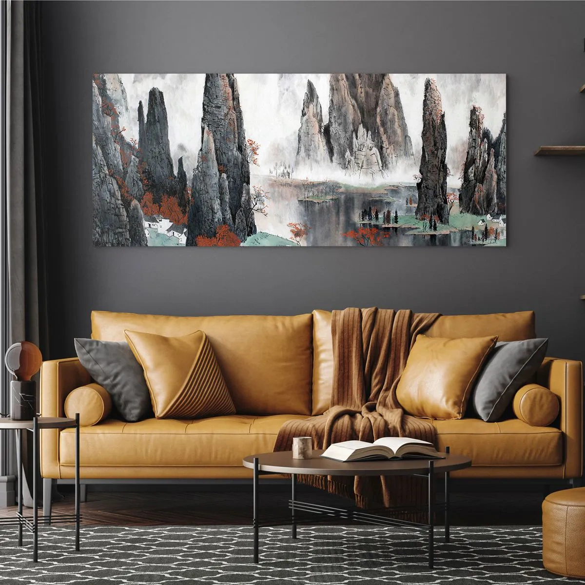 Quadro em vidro - Poderosos guardiões  - 120x50 cm