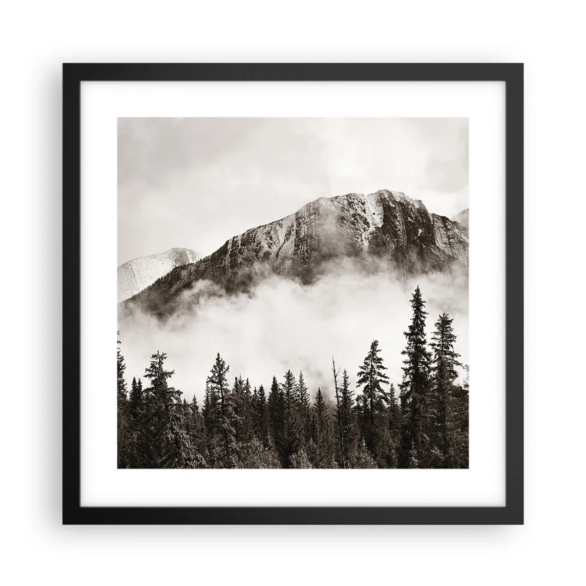 Pôster com moldura preta - O soberano de granito - 40x40 cm