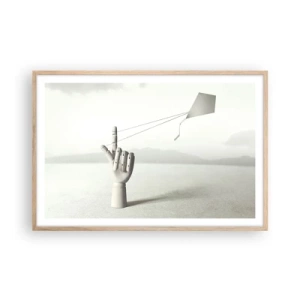 Pôster com moldura de carvalho claro - Prova de força - 91x61 cm