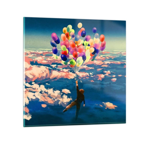 Quadro em vidro - Um sonho de infância tornado realidade - 60x60 cm