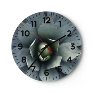 Relógio de parede - Relógio em vidro - Atrai e adverte - 40x40 cm