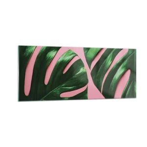 Quadro em vidro - Encontro verde - 100x40 cm