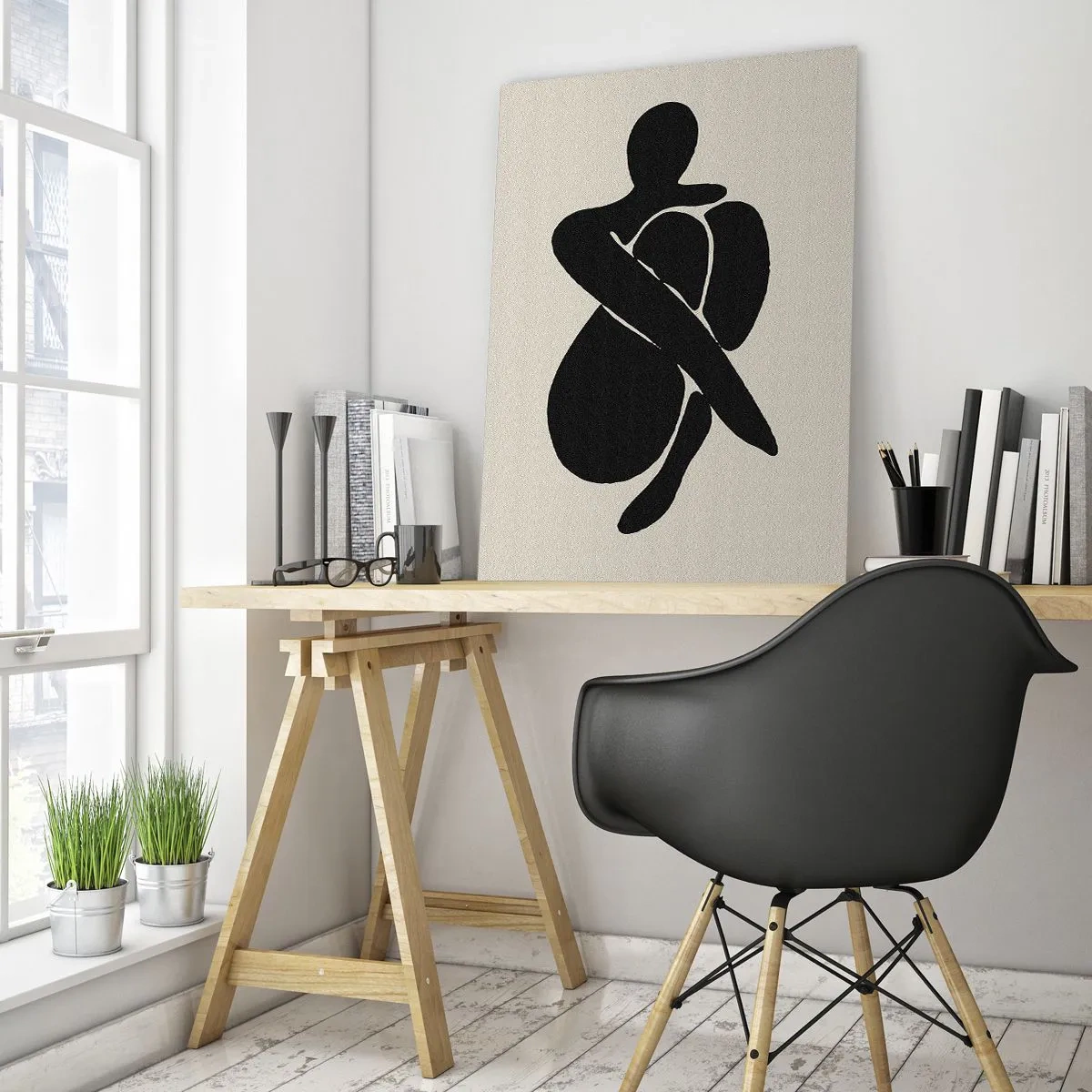 Quadro em vidro - Em seus próprios braços - 80x120 cm