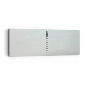 Quadro em tela - Vá além - 90x30 cm