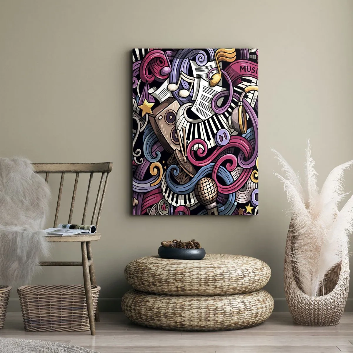 Quadro em tela - Melodia complicada - 50x70 cm