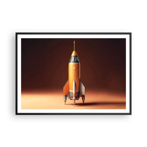 Pôster com moldura preta - Tudo começa com um sonho - 100x70 cm