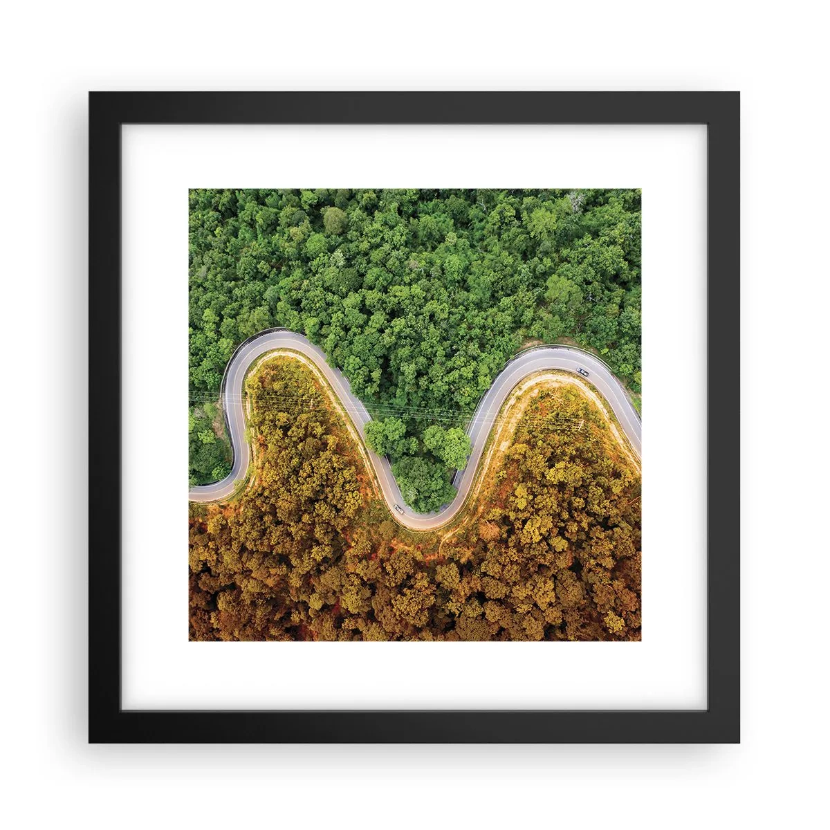 Pôster com moldura preta - Fronteiras e descobertas - 30x30 cm