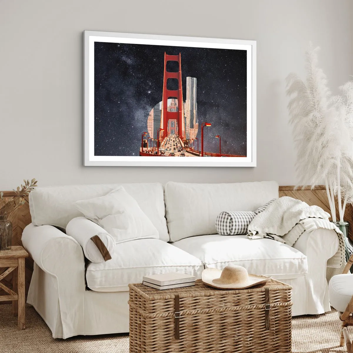 Pôster em moldura branca - Sempre no centro - 40x30 cm