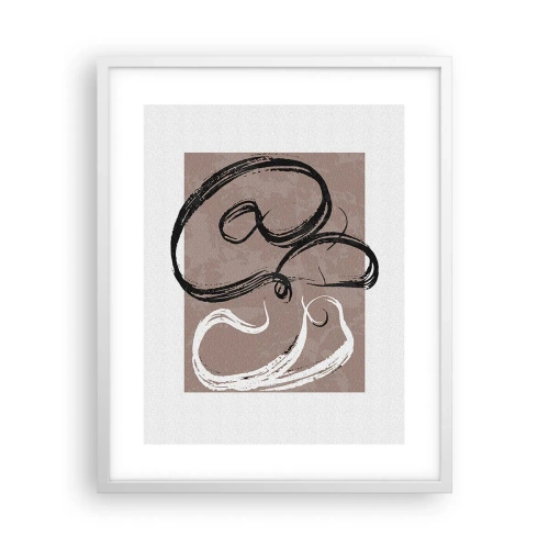 Pôster em moldura branca - Composição – a busca pela plenitude - 40x50 cm