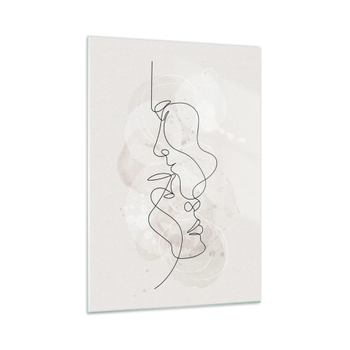 Quadro em vidro - Emaranhados num abraço - 50x70 cm