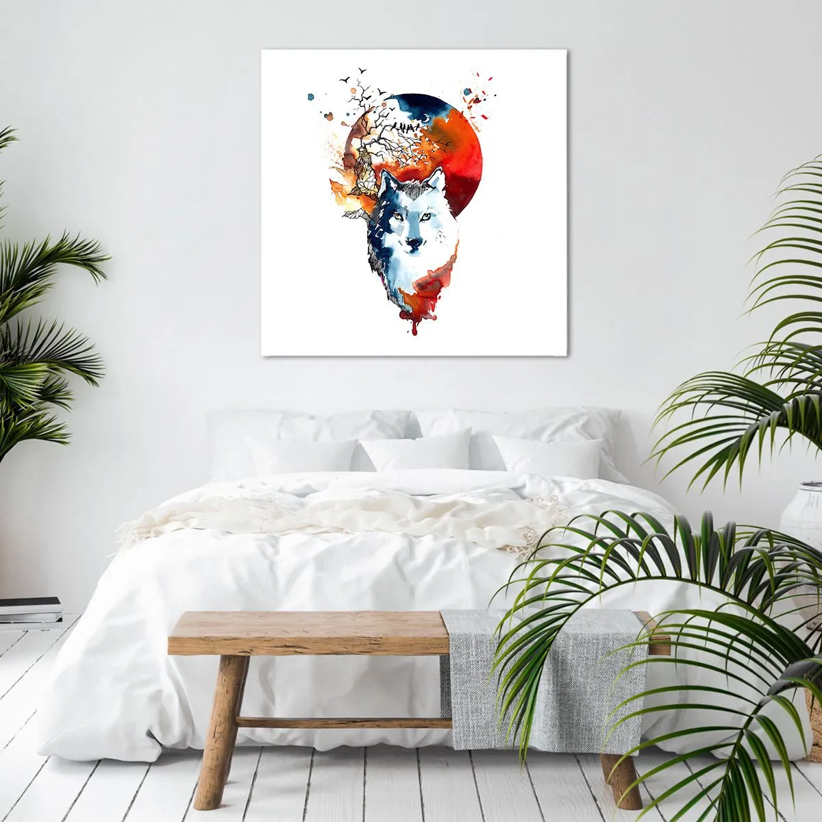 Quadro em tela - Nariz a nariz com a noite - 40x40 cm