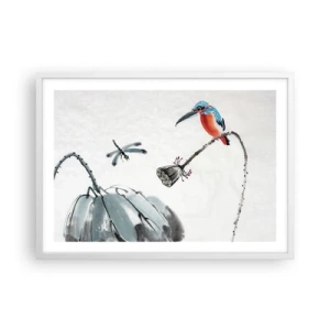 Pôster em moldura branca - A vida do prado - 70x50 cm