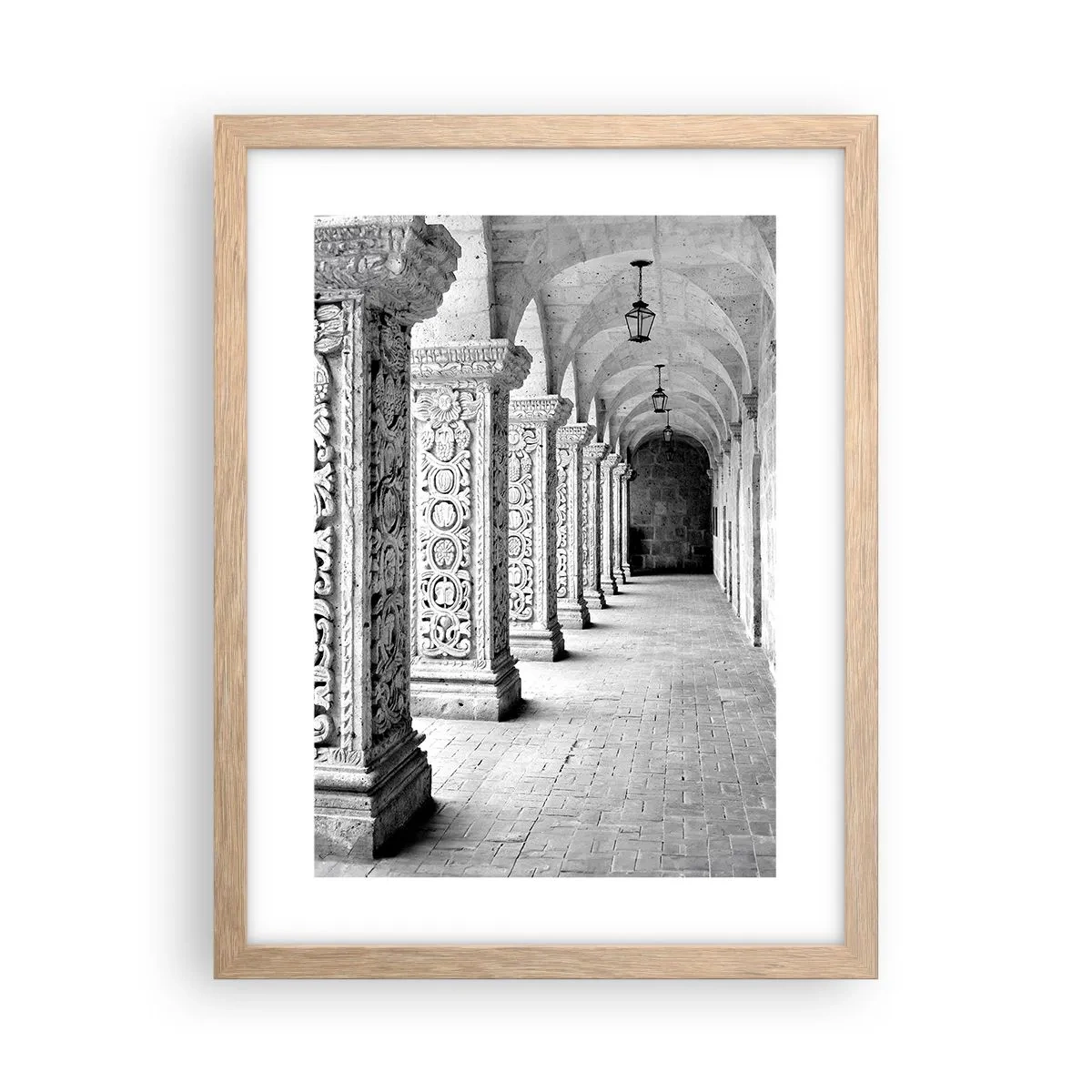 Pôster com moldura de carvalho claro - E para onde...? - 30x40 cm