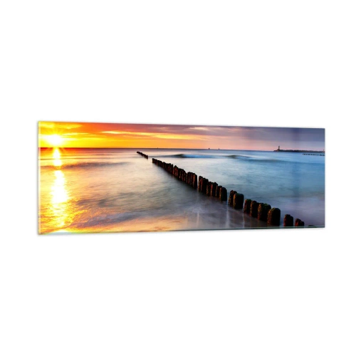 Quadro em vidro - Ouça o silêncio - 90x30 cm