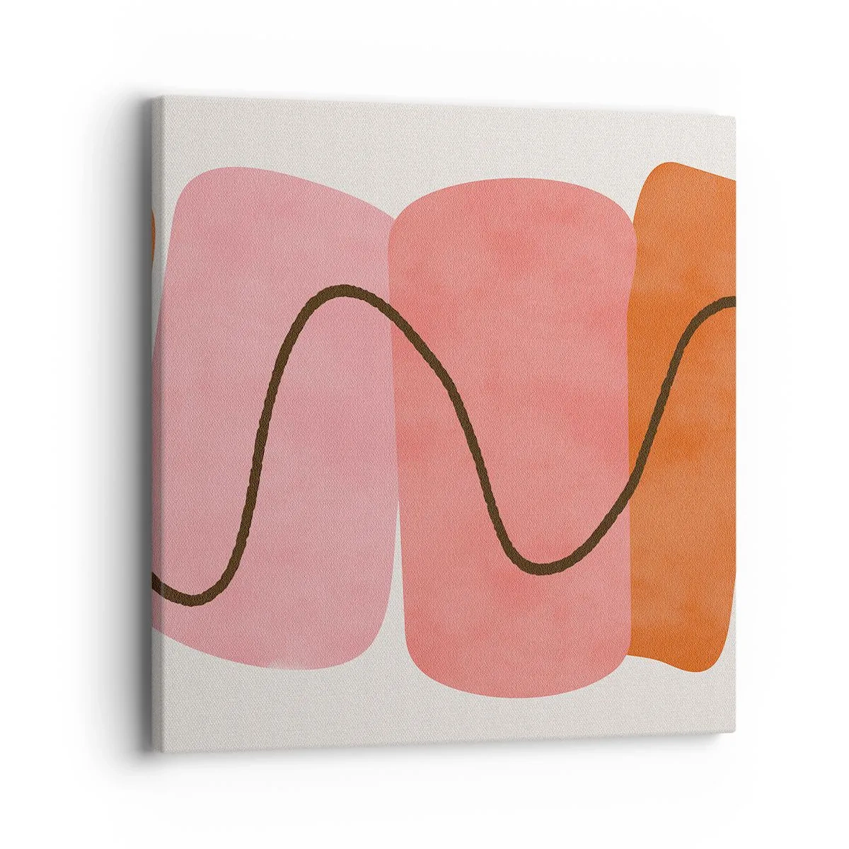 Quadro em tela - Movimento suave de formas - 40x40 cm