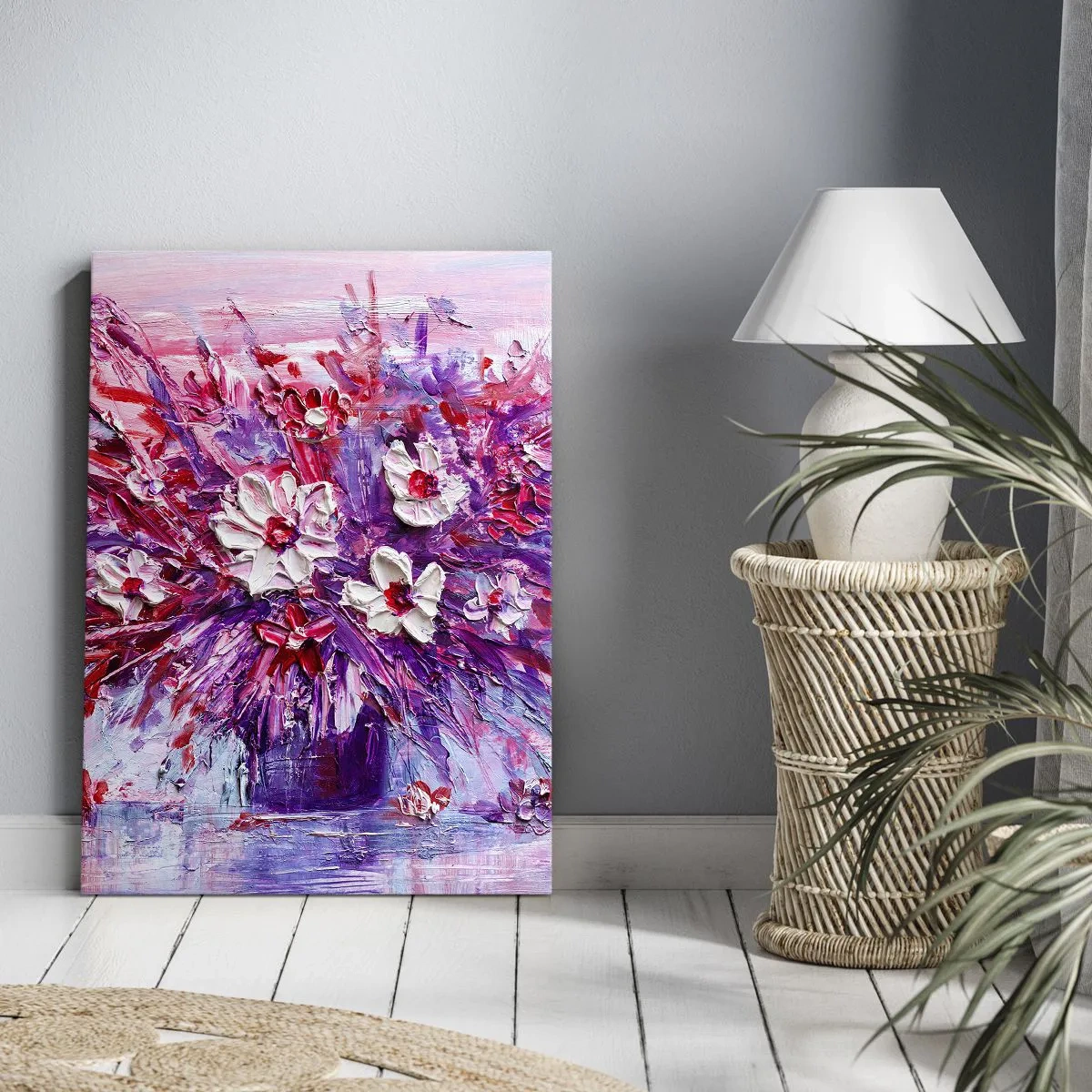 Quadro em tela - Inocência e paixão - 45x80 cm