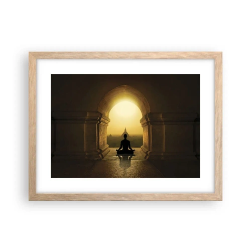 Pôster com moldura de carvalho claro - Harmonia completa - 40x30 cm