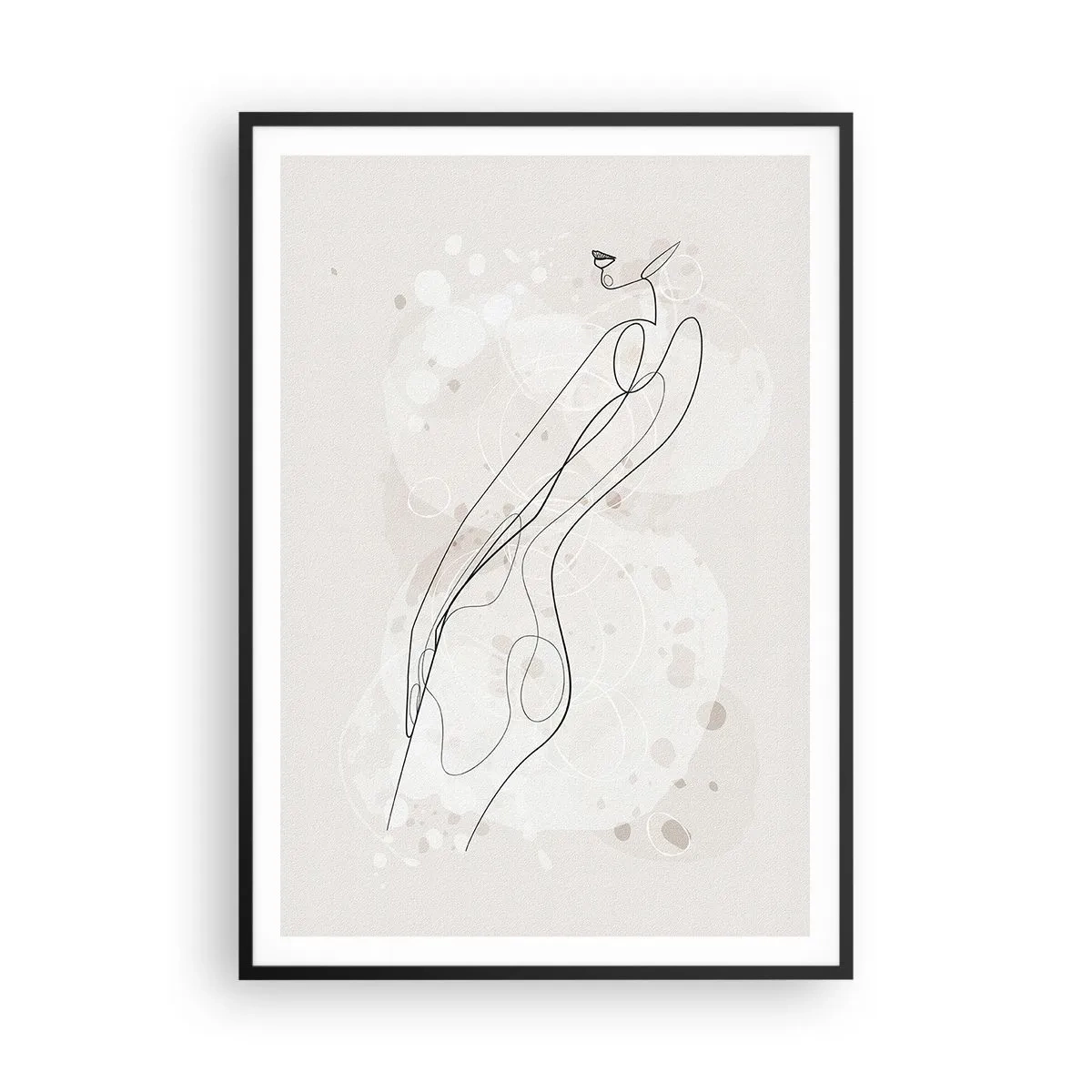 Pôster com moldura preta - Errar o olhar - 70x100 cm