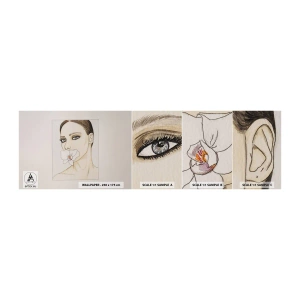 Amostra de papel de parede autocolante Deluxe Sticker - Símbolo de elegância e beleza - Abstração, Pedaço, Mulher - 100x30 cm