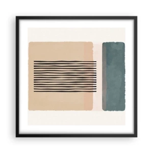 Pôster com moldura preta - Está tudo bem - 50x50 cm