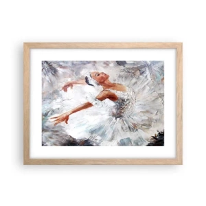 Pôster com moldura de carvalho claro - Delicado e leve como tule - 40x30 cm