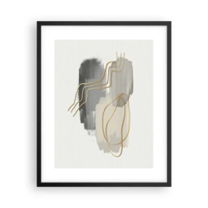 Pôster com moldura preta - Duração e movimento - 40x50 cm