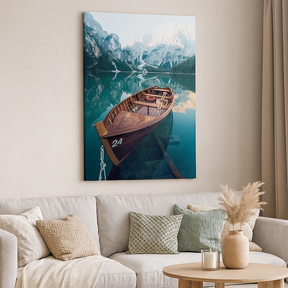 Quadro em tela - Como em vidro pintado - 50x70 cm