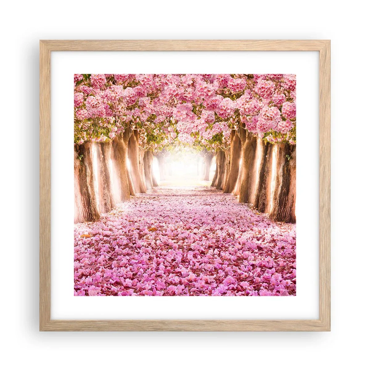 Pôster com moldura de carvalho claro - O Caminho para o Paraíso - 40x40 cm