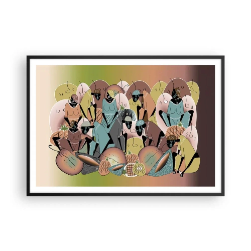 Pôster com moldura preta - Uma grande festa se aproxima - 100x70 cm