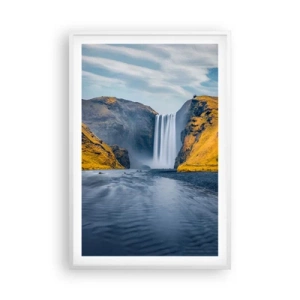 Pôster em moldura branca - Eterno permanecer, eterno movimento  - 61x91 cm