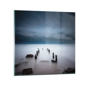 Quadro em vidro - Lago pensativo - 30x30 cm