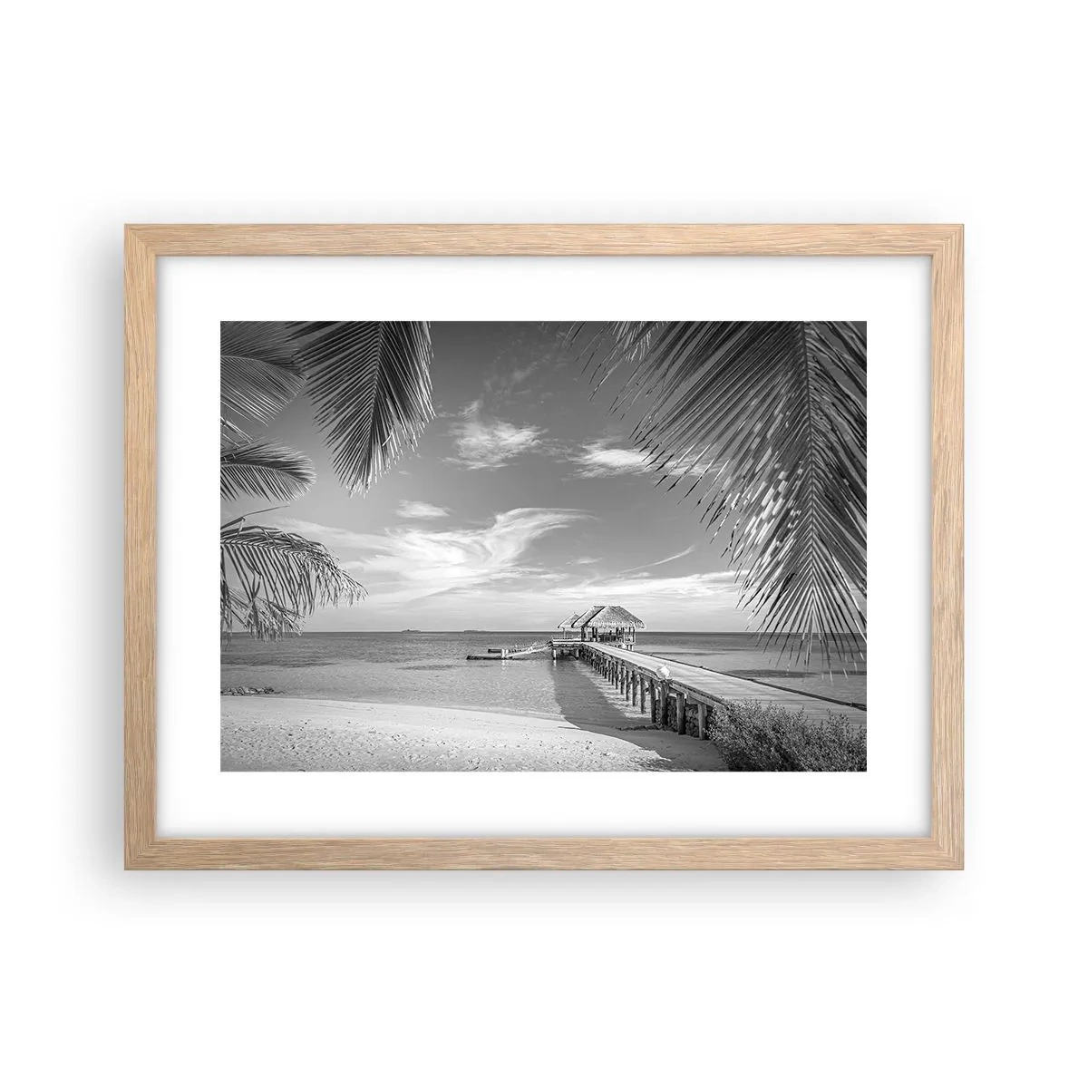 Pôster com moldura de carvalho claro - Memória ou sonho? - 40x30 cm