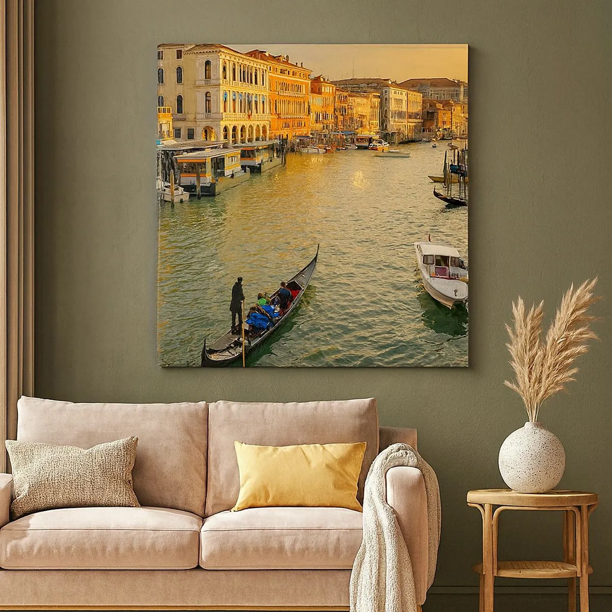 Quadro em tela - No lado ensolarado da rua - 30x30 cm