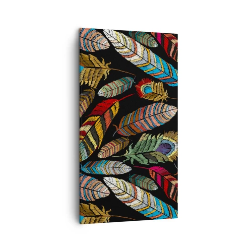 Quadro em tela - O carnaval dos pássaros - 45x80 cm