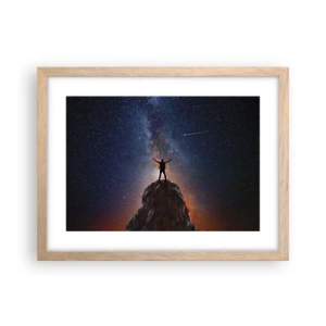 Pôster com moldura de carvalho claro - A força está comigo! - 40x30 cm