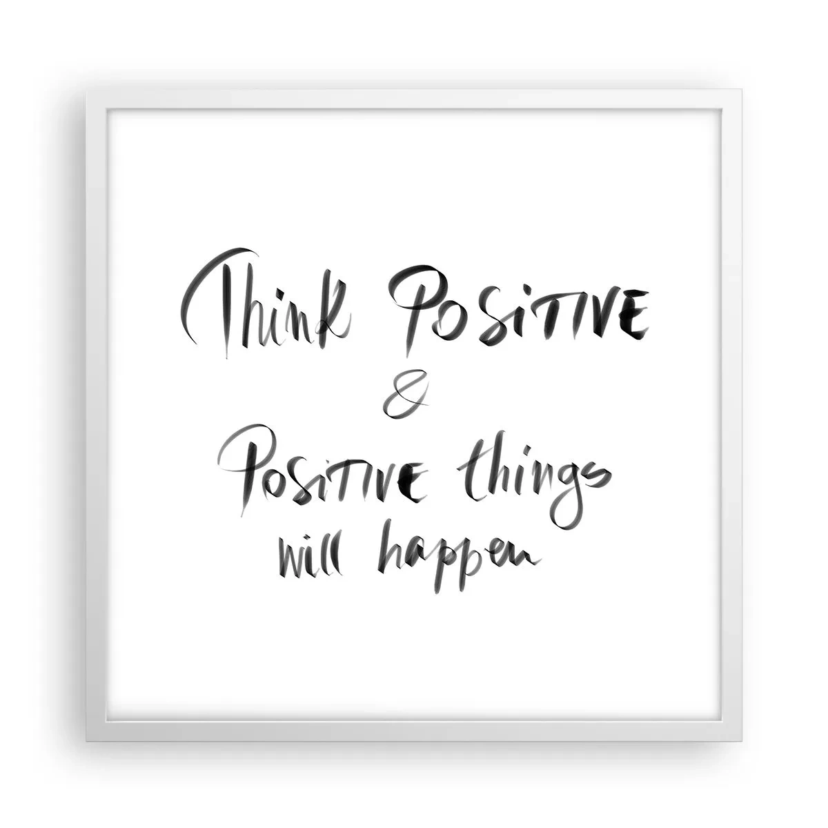 Pôster em moldura branca - Como viver? - 50x50 cm