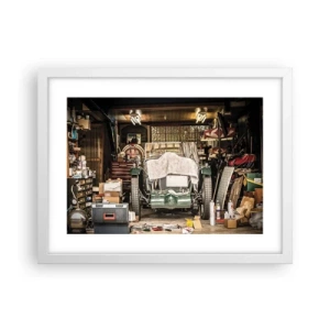 Pôster em moldura branca - De volta ao passado - 40x30 cm