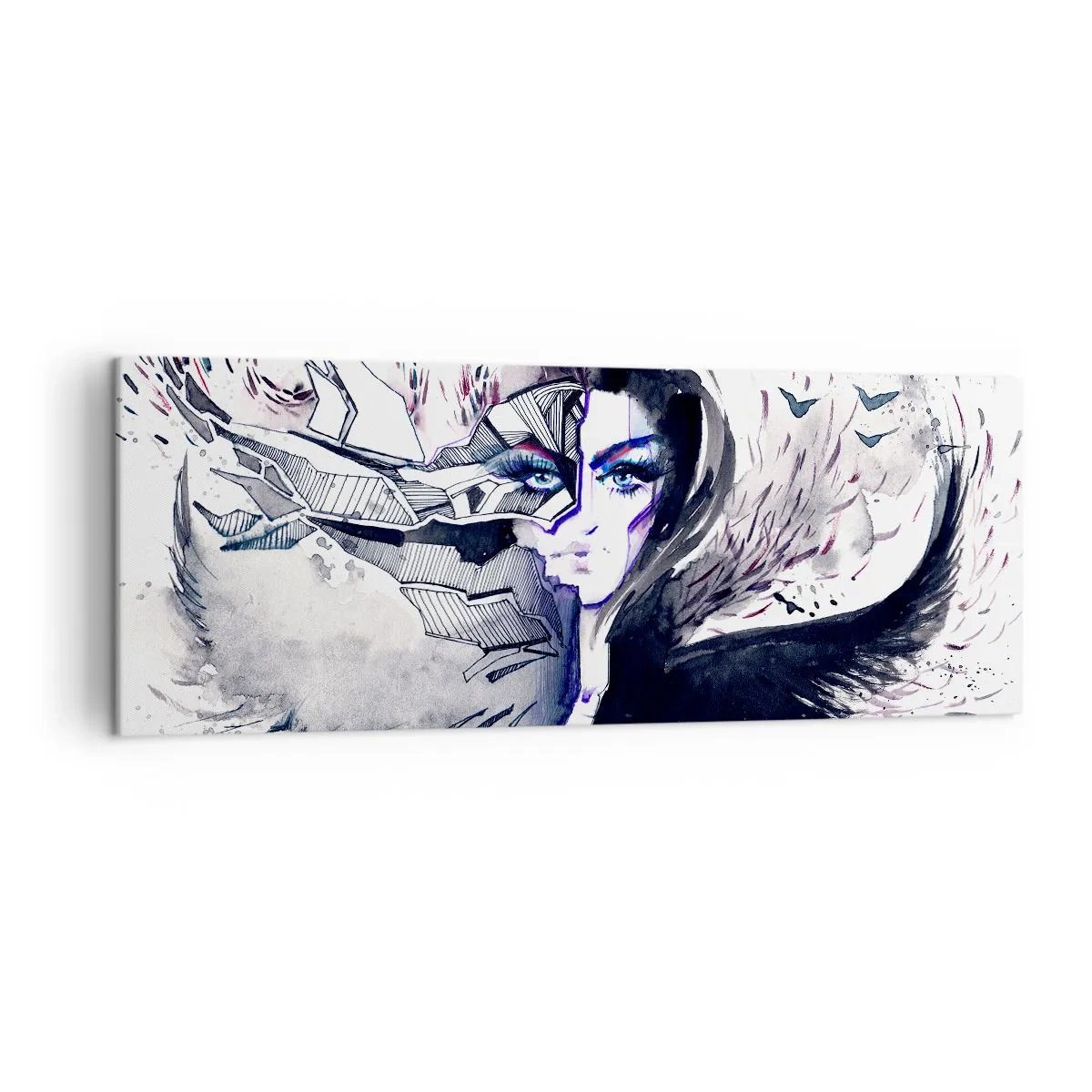 Quadro em tela - Demoníaca e linda - 140x50 cm
