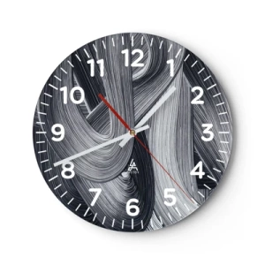 Relógio de parede - Relógio em vidro - A fluidez da realidade - 30x30 cm