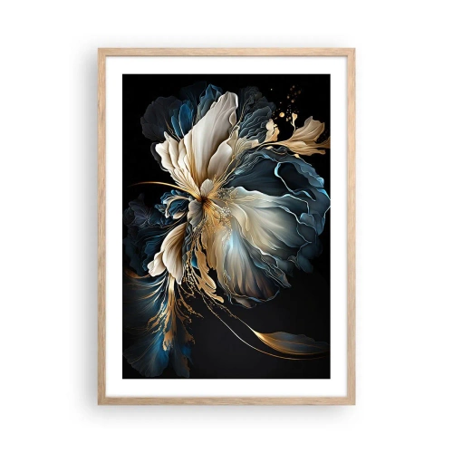 Pôster com moldura de carvalho claro - Flor de samambaia de conto de fadas - 50x70 cm
