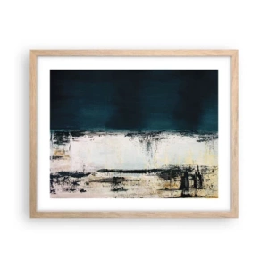 Pôster com moldura de carvalho claro - Composição horizontal - 50x40 cm