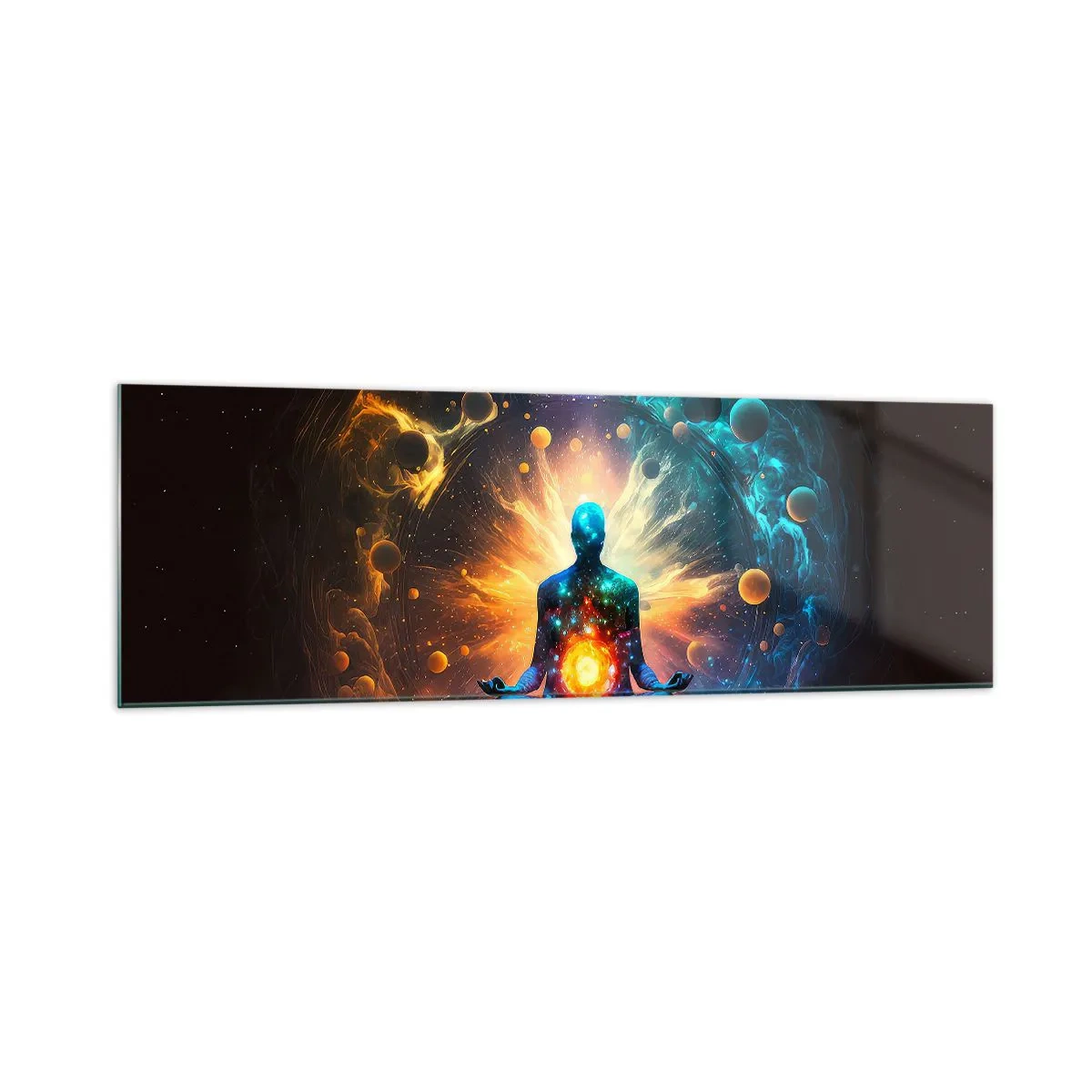 Quadro em vidro - Paz cósmica - 160x50 cm