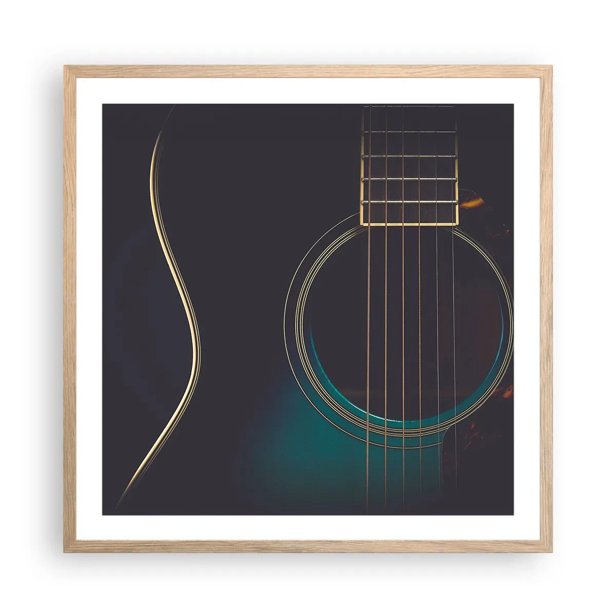 Pôster com moldura de carvalho claro - Um momento antes de soar - 60x60 cm
