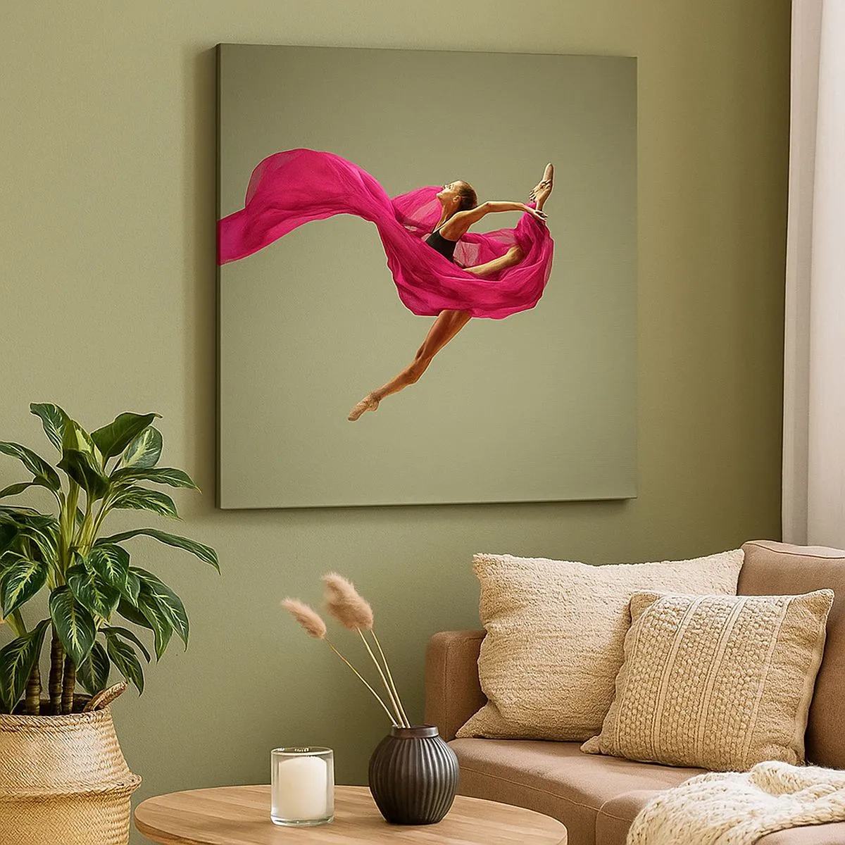 Quadro em tela - Chama dançante - 30x30 cm