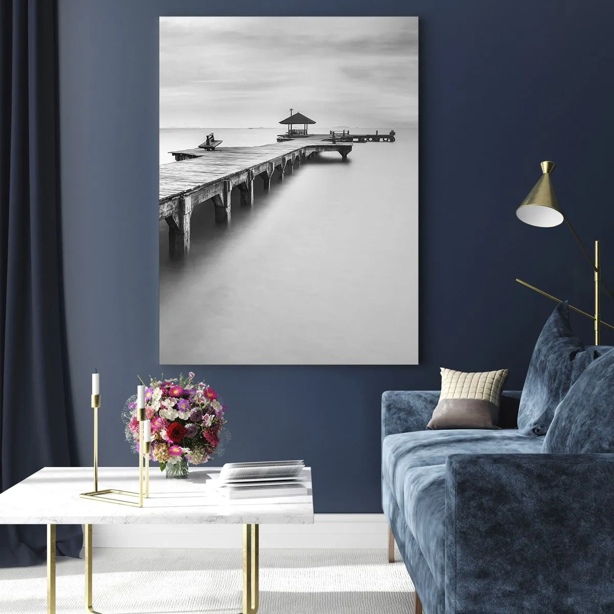 Quadro em vidro - Para longe - 80x120 cm