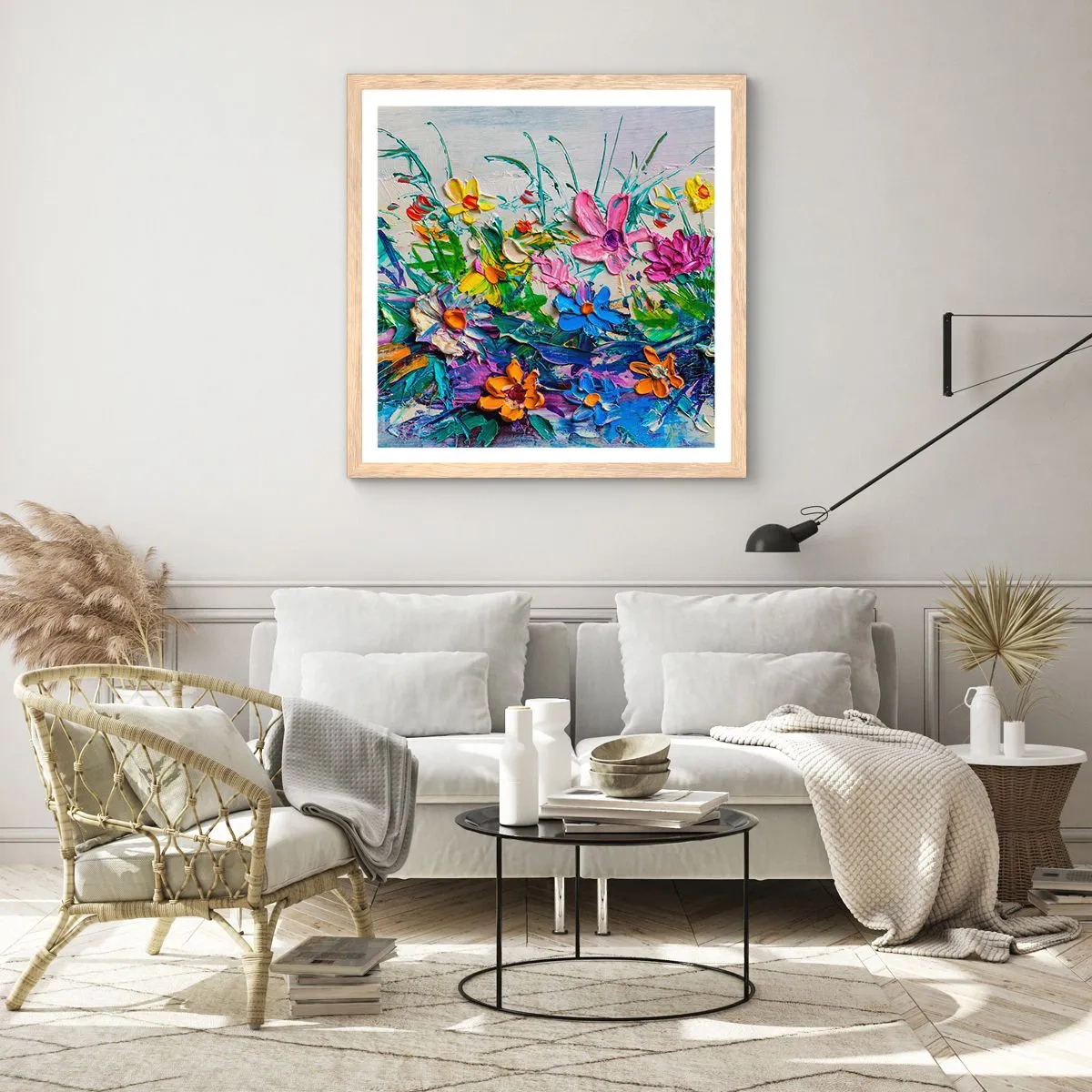 Pôster com moldura de carvalho claro - Não é de todo natureza morta - 30x30 cm