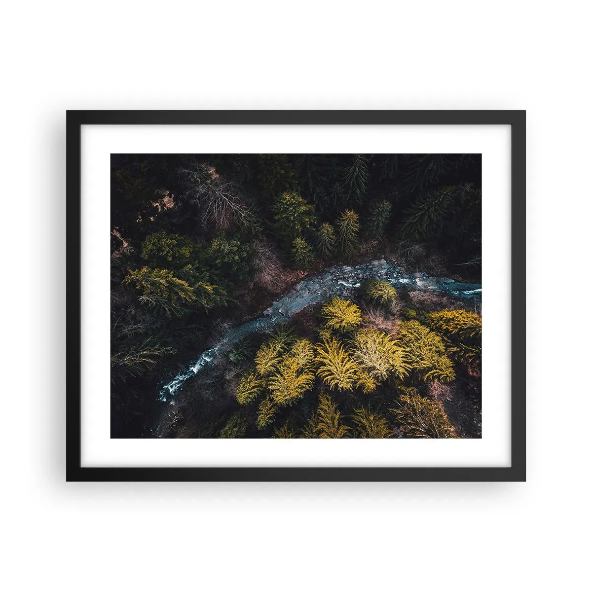 Pôster com moldura preta - Rápido e cada vez mais rápido - 50x40 cm