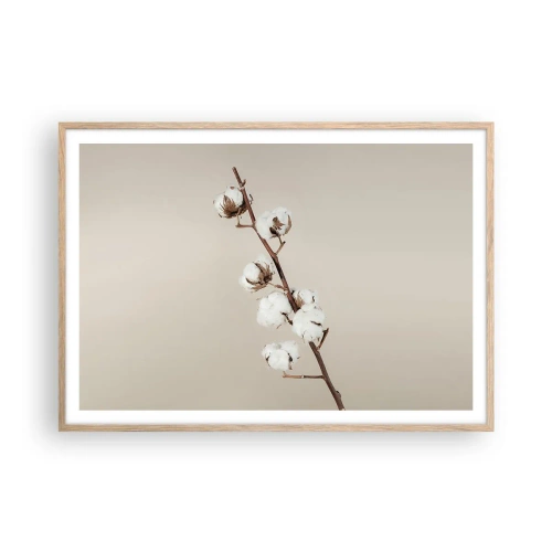 Pôster com moldura de carvalho claro - Na fonte da suavidade - 100x70 cm